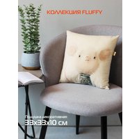 Декоративная подушка Matex Fluffy. Мышонок 61-595 (белый/мятный)