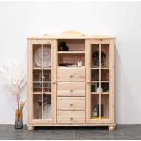 Шкаф-витрина Диприз Бритта 2 дв 4 ящ Д.70056.1 (сосна/лак)