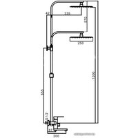 Душевая система  FRAP F24802 (хром)