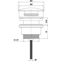 Донный клапан Vieir VER26-S (матовое золото)
