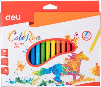 Фломастеры Deli С10010 (18 цветов)