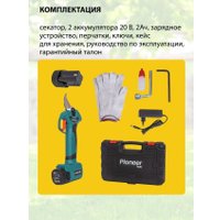Секатор Pioneer Tools BP-20V20BL-01 (с 1-им АКБ, кейс)