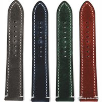 Ремешок Rumi кожаный Leather GT3 20 мм (матовый черный)