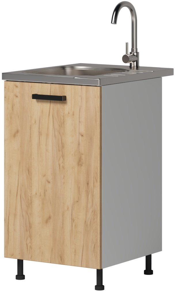 

Шкаф напольный Genesis Мебель Алиса Крафт 500 (белый/дуб золотой)