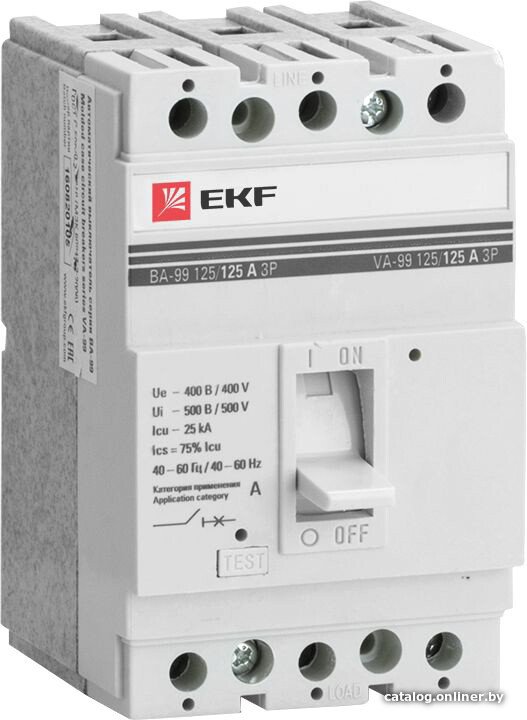 Выключатель автоматический EKF PROxima ВА-99 125125А 3P 25кА mccb99-125-125