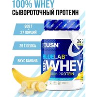 Протеин сывороточный (концентрат) USN BlueLab 100% Whey (908г, банан)