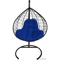 Подвесное кресло M-Group XL 11120410 (черный ротанг/синяя подушка)