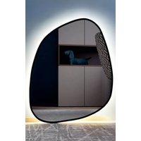 Зеркало с подсветкой  eMZe 64x80 LED.UV.NF.64.80.CHE.4K (черный с УФ-окантовкой и подсветкой)