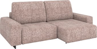 П-образный диван Rivalli Уолтер УП 1000 + 1000 + оттоманка + угловая секция + 1000 (Katrin Russo/черный муар)