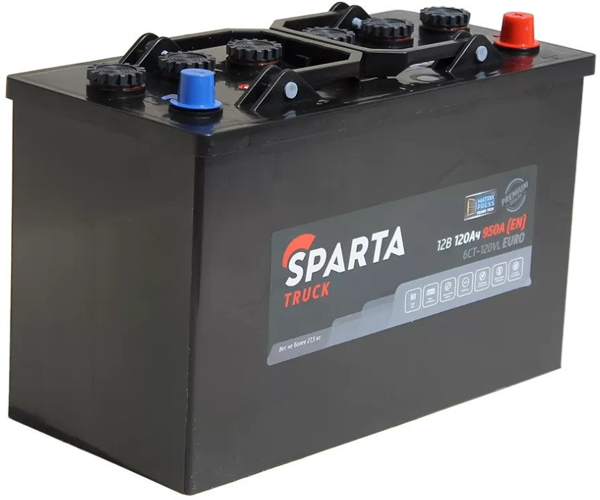 

Автомобильный аккумулятор Sparta Truck 6CT-120VL Euro 950A (120 А·ч)