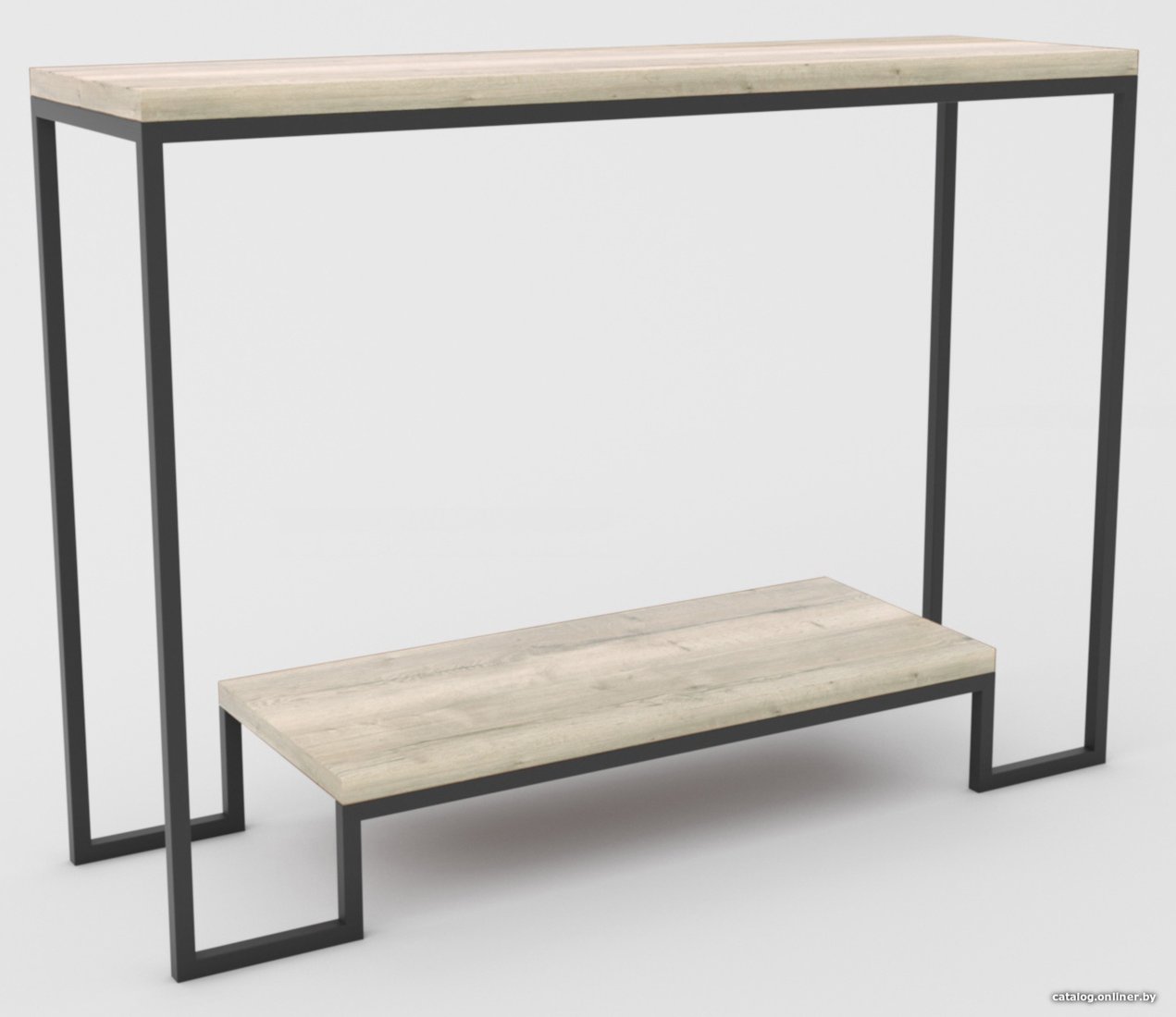 Консольный стол Hype Mebel Голд 100x35 (черный/древесина белая)