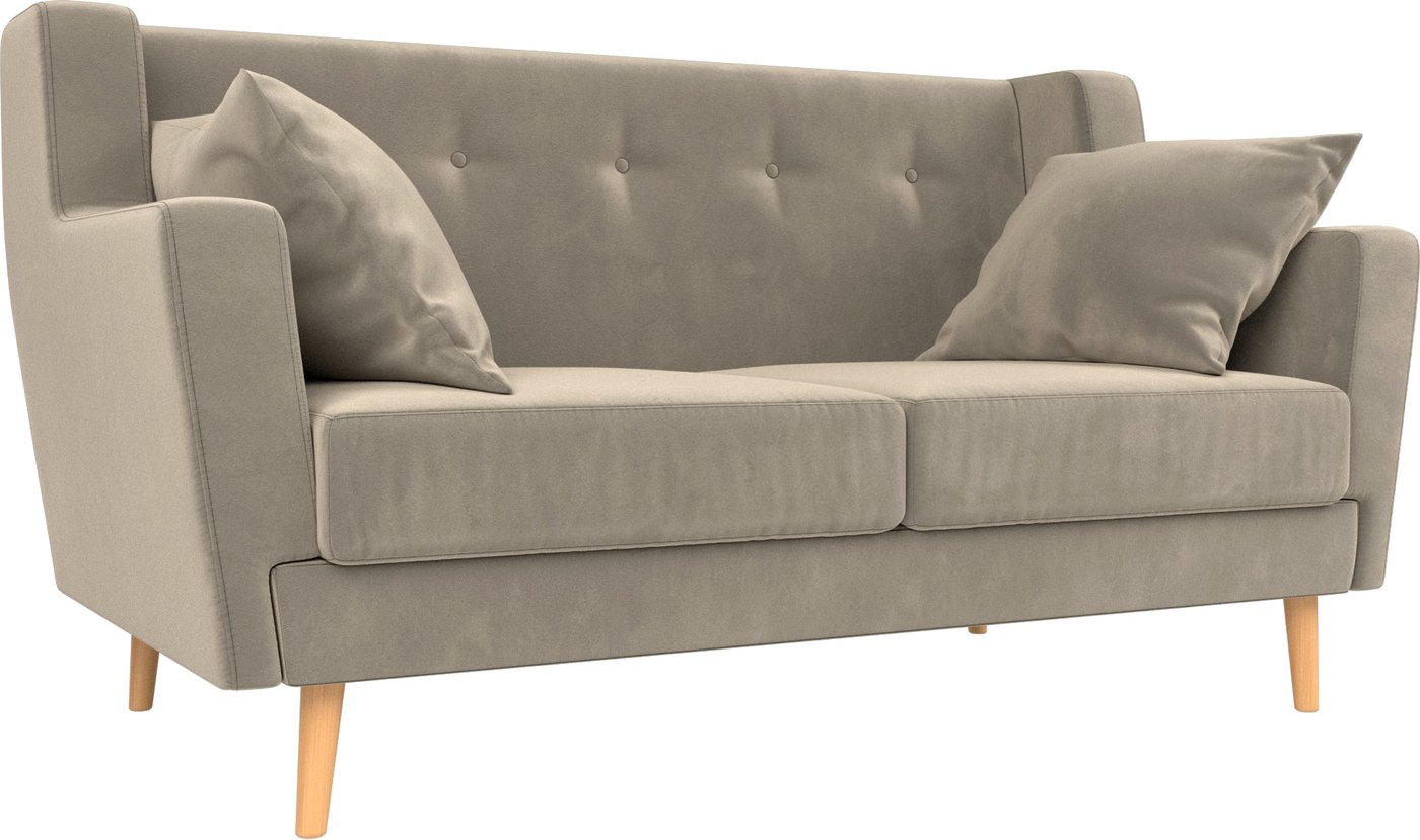 

Диван Mebelico Брайтон 2 (микровельвет, бежевый)