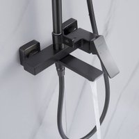 Душевая система  Shevanik S4436T (оружейная сталь)