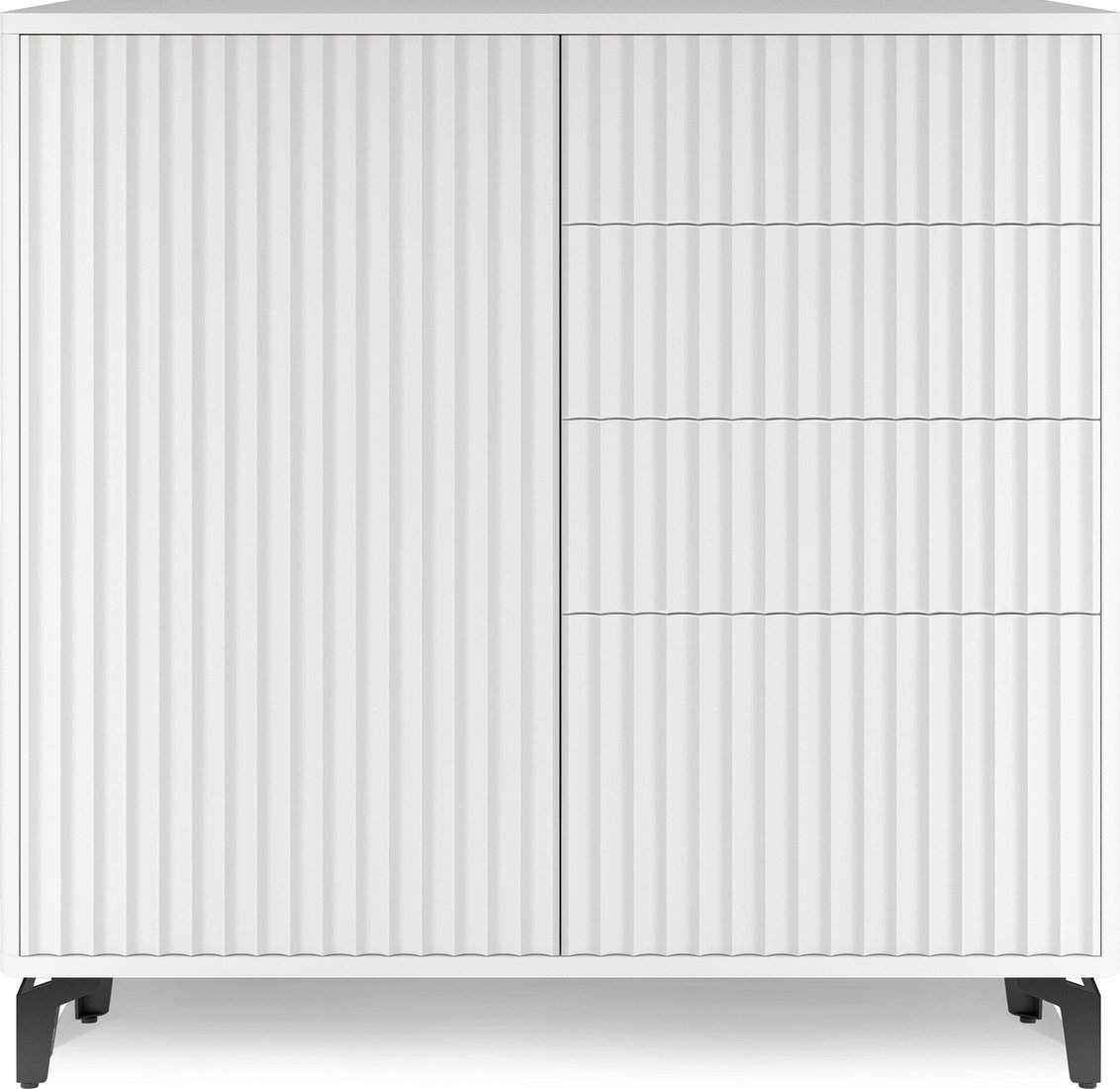 Комод Shtabe Royal 5063 эко (белый/черный)