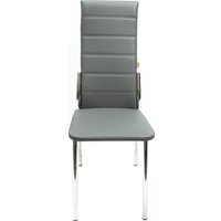 Стул ВВР Прага (серый/хром, экокожа)