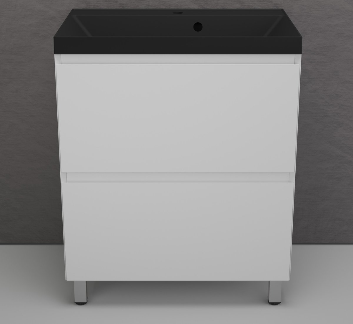 

Symbolite Тумба под умывальник Манхэттен 70 Plus 2 ящика + Asti 70x45 (белый матовый/антрацит)