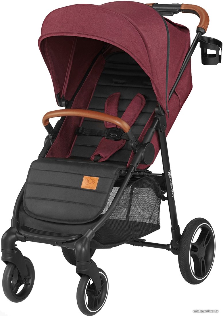 Коляска прогулочная «книга» KinderKraft Grande LX 2020 (burgundy)