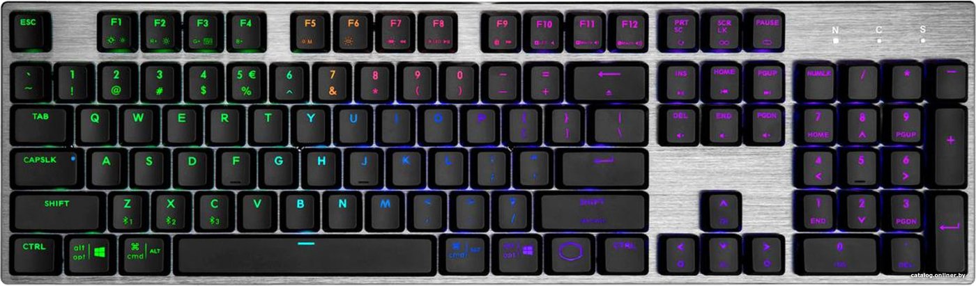 Клавиатура Cooler Master SK653 (TTC Low Profile Red, серый космос, нет кириллицы)