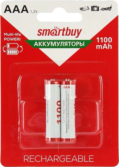 

Аккумулятор SmartBuy AAA 1100mAh 2 шт. SBBR-3A02BL1100