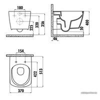 Унитаз подвесной Creavit Elegant EG321-11CB00E-0000 + KC1103.01.0000E