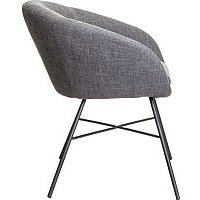 Стул с подлокотниками AksHome Amur (темно-серая ткань/черный)