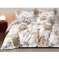 2-спальный комплект постельного белья с евро простыней Реноме Евро Оливковая коллекция УУ 6810 (поплин)