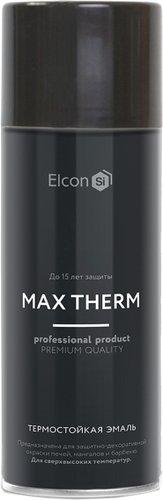 Эмаль Elcon Термостойкая до 1200C 0.52 л (черный)