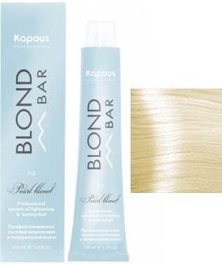 Крем-краска для волос Kapous Professional Blond Bar с экстрактом жемчуга BB 1000 натуральный