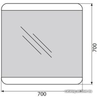  BelBagno Зеркало SPC-CEZ-700-700-LED-BTN