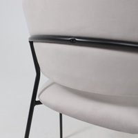 Стул с подлокотниками Алвест AV 433 (светло-серый бархат H-09/черный)