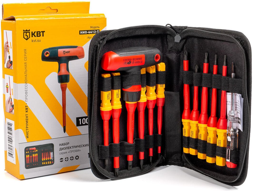 

Набор отверток КВТ НИО-4412-Т (12 предметов)