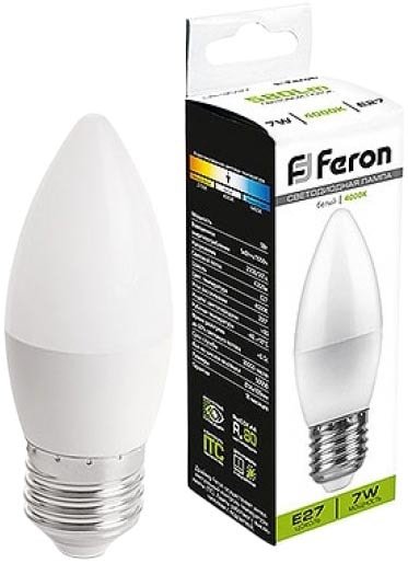 

Светодиодная лампочка Feron LB-3097 7 Вт E27 4000 K 41380