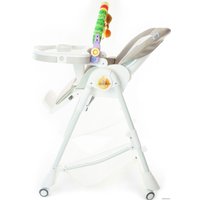 Высокий стульчик ForKiddy Podium Toys 0+ (два чехла +х/б вкладыш, бежевый, дуга зоопарк)