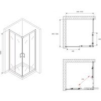 Душевой уголок Abber Schwarzer Diamant AG02100B5