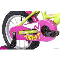 Детский велосипед Novatrack Twist New 14 141TWIST.GNP20 (зеленый/розовый)