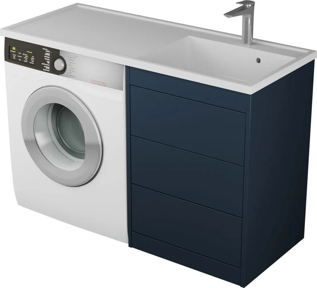 Veneciana Тумба с умывальником Nera 55 с 3-мя ящиками + Paola Magenta 1200 R (индиго)
