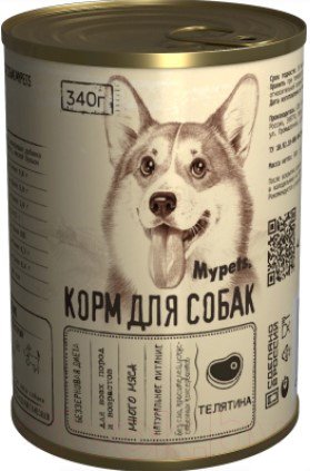 

Консервированный корм для собак Mypets С телятиной 470896 (340 г)