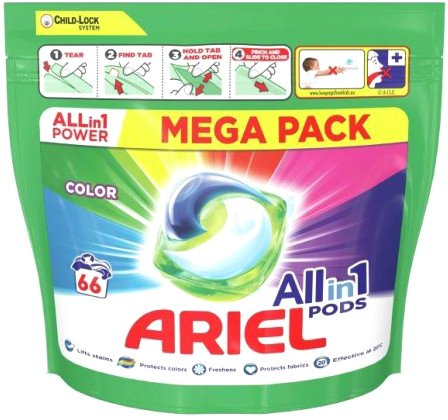 

Капсулы для стирки Ariel Все в 1 Pods Color (66 шт)