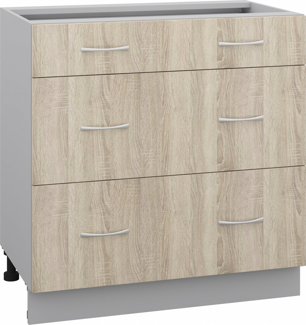 

Шкаф напольный Кортекс-мебель Корнелия Лира НШ80р3ш без столешницы (дуб сонома)