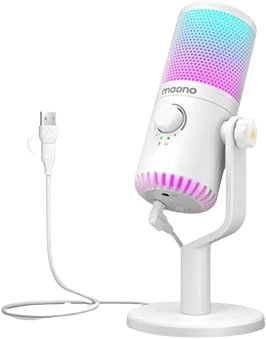 

Проводной микрофон Maono DM30 RGB (белый)
