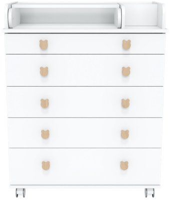 Детский комод Incanto Мишка с органайзером 800/5 PK-0060/00 (белый)