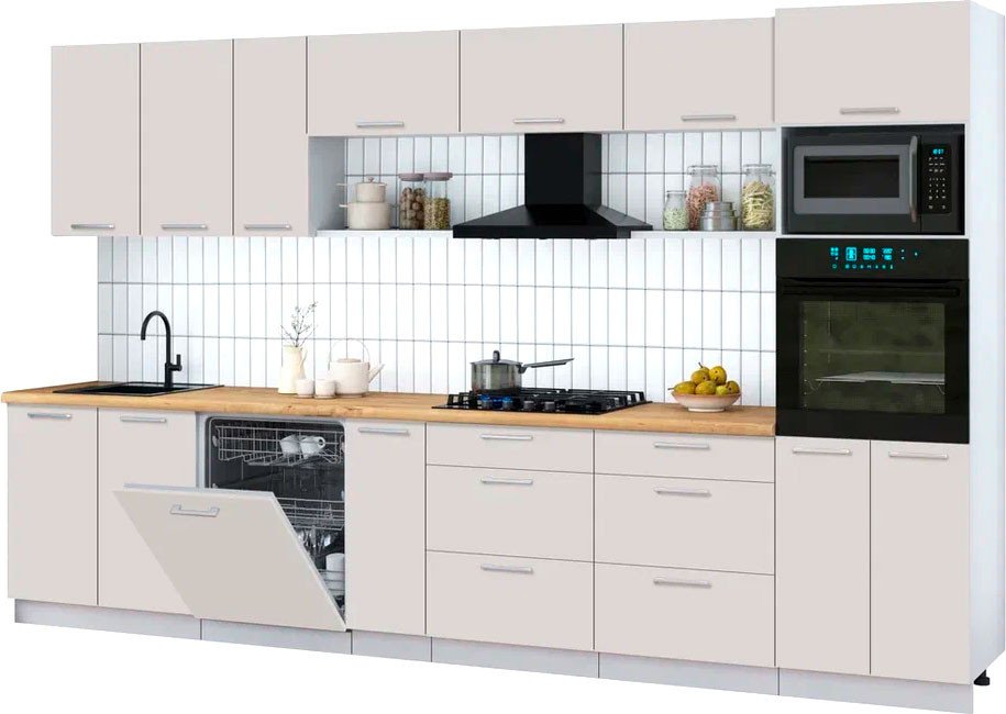 

Готовая кухня Интерлиния Мила Gloss 3.5-ПМ1-2 (кашемир/кашемир/дуб бунратти)