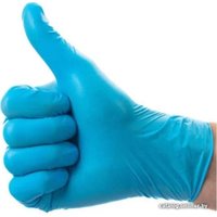 Нитровиниловые перчатки Wally Plastic M 100 шт (синий)