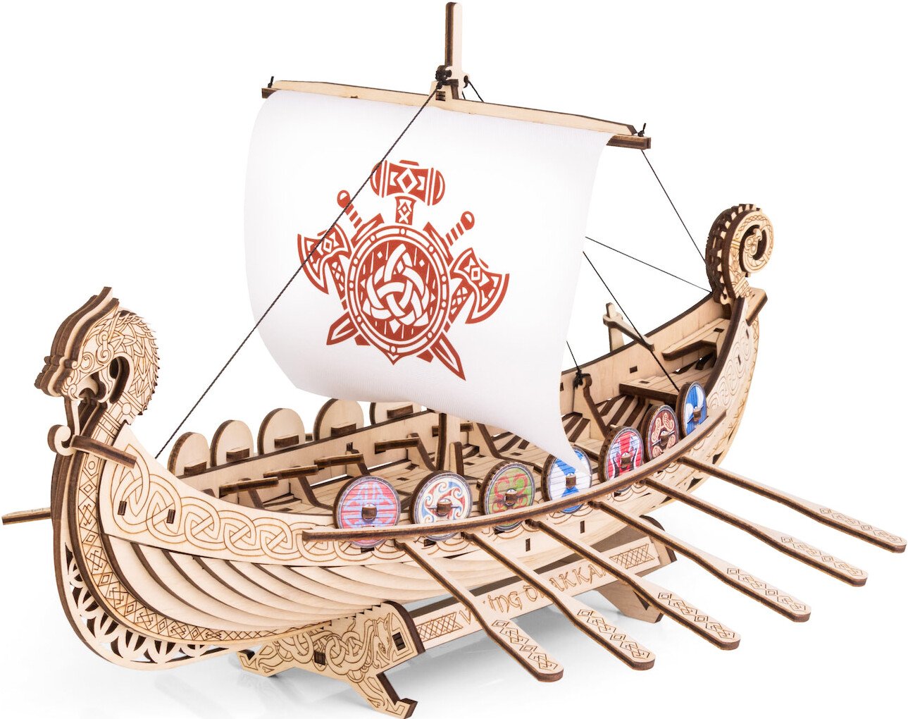 Сборная модель Eco-Wood-Art Корабль Драккар