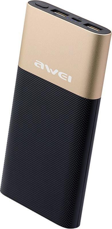 

Внешний аккумулятор Awei P53K 10000mAh (черный/золотистый)