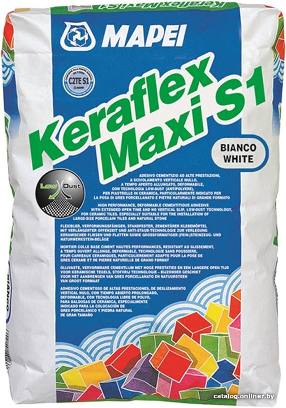 Клей для плитки Mapei Keraflex Maxi S1 (25 кг, белый)