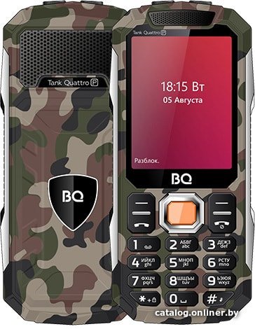 Кнопочный телефон BQ BQ-2817 Tank Quattro Power (камуфляж)