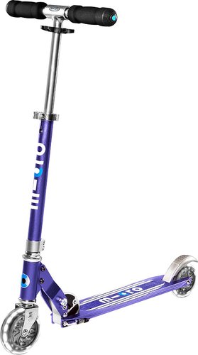 Двухколесный детский самокат Micro Sprite LED (синие полоски)