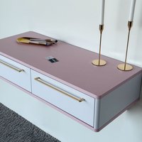 Туалетный столик без зеркала Shtabe Royal 5210 эко (зефир/р.золото)