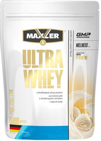 Протеин комплексный Maxler Ultra Whey (ванильное мороженое, 900г)